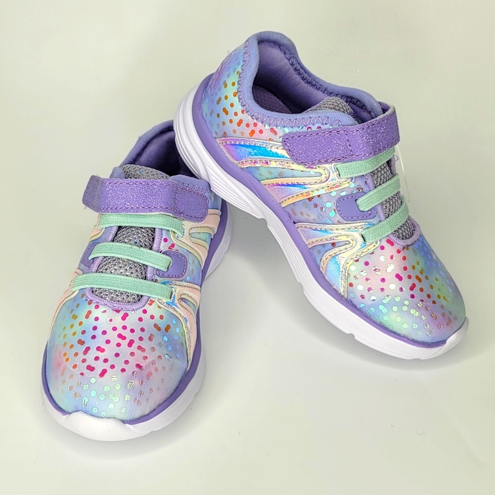Athletic.W Purple Toddler Girl Sparkle Sneaker 9